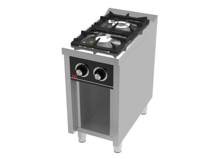 Fogão a gás 2 queimadores, armário C2F750E