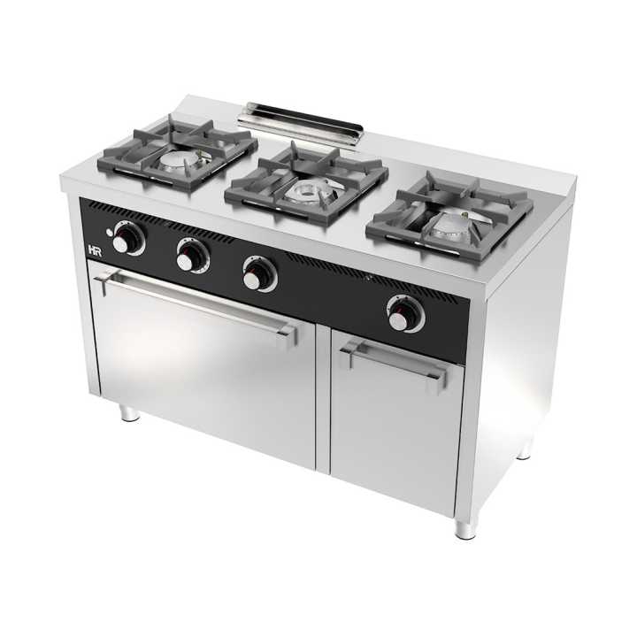 Fogão a gás 3 queimadores com forno 600 e forno C3F600H