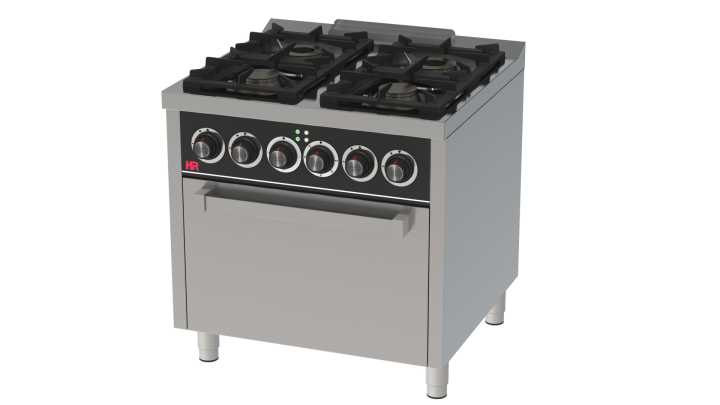 Fogão a gás 4 queimadores 750 + forno eléctrico C4F750HE
