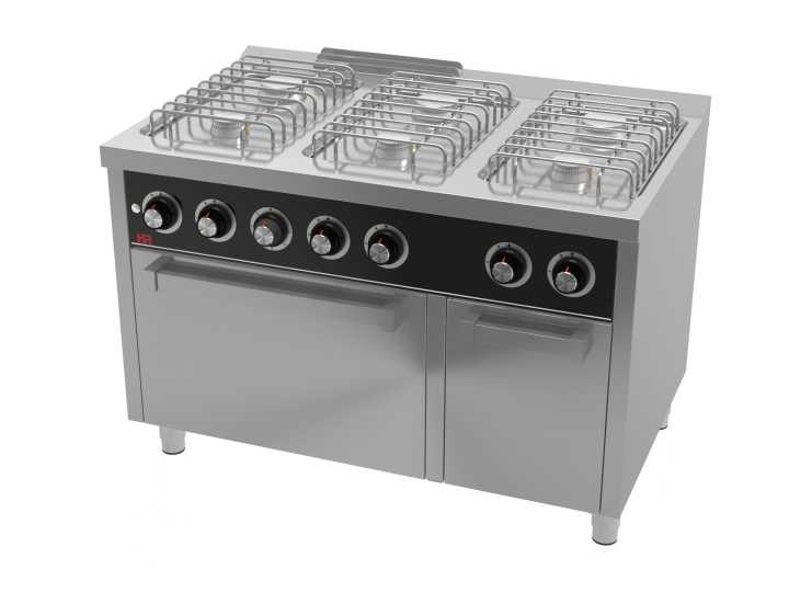 Fogão a gás 6 queimadores + maxi forno C6F750HM