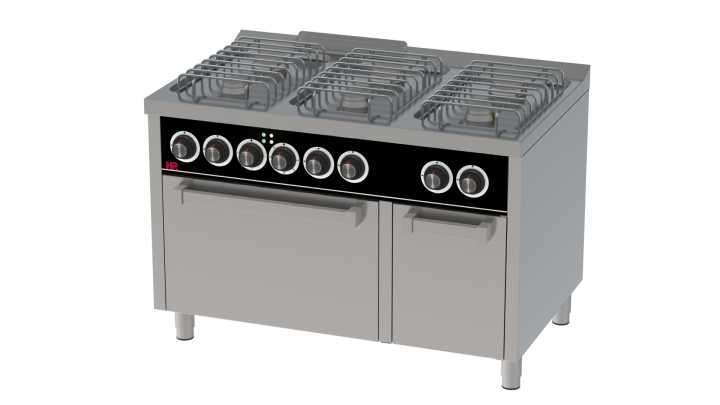 Fogão a gás 6 queimadores+ forno elétrico CB6F750HE
