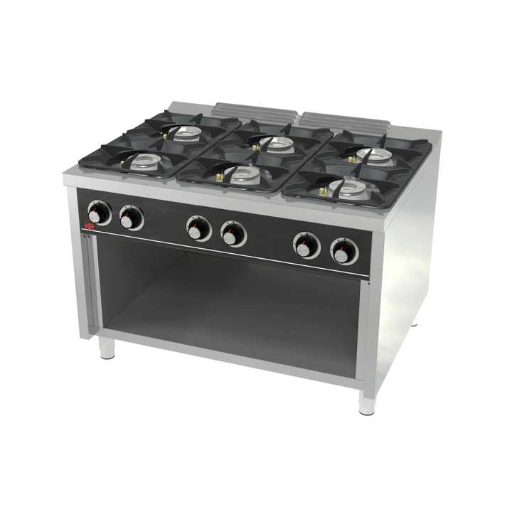 Fogão a gás com móvel 6 queimadores C6F900E