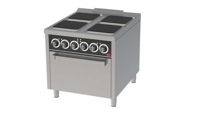 Fogão eléctrico + forno 4 placas CE4P900H