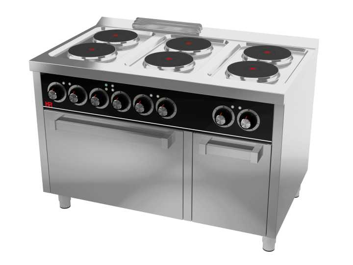 Fogão eléctrico 6 placas + forno CE6P750H