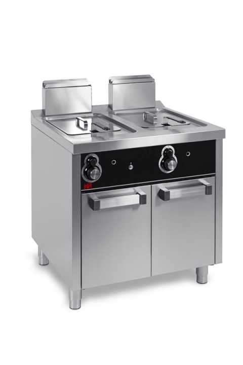 Fritadeira a gás 12l+12l com móvel