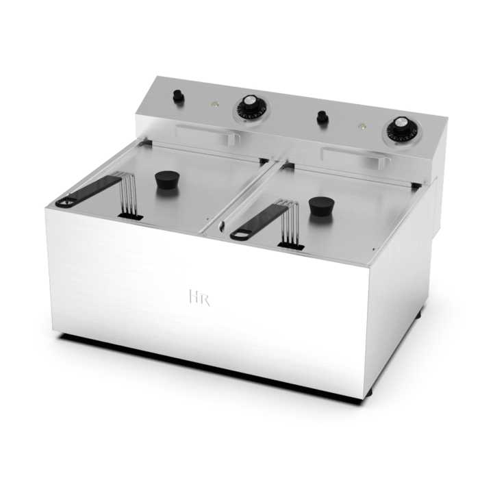 Fritadeira eléctrica 8l+8l - Alto desempenho sem torneira