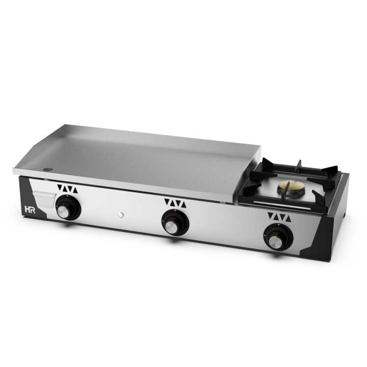 Fry-Top  a gás aço rectificado + fogão PLC8100RTF