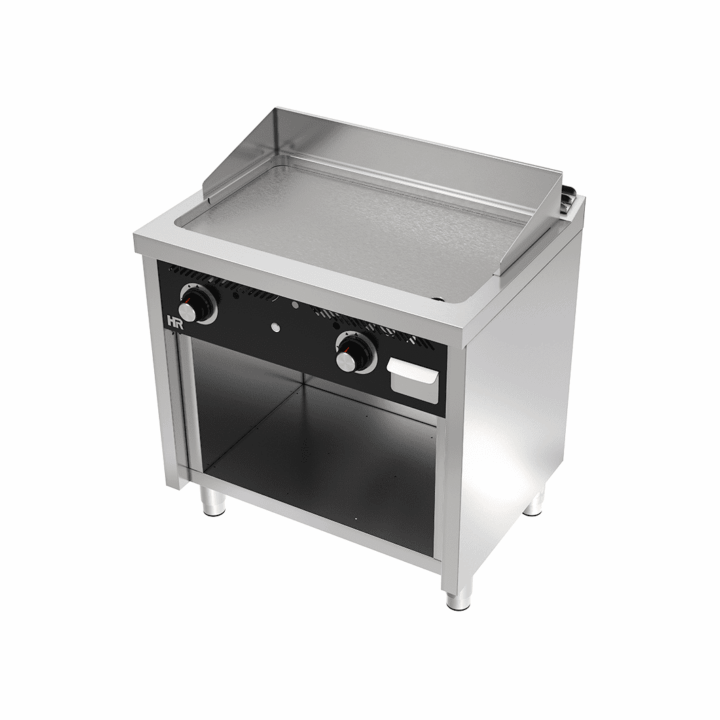 Fry-Top a gás móvel aço rectificado 12,5kw