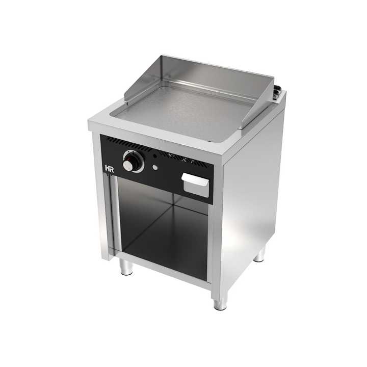 Fry-Top a gás móvel aço rectificado 8,1kw