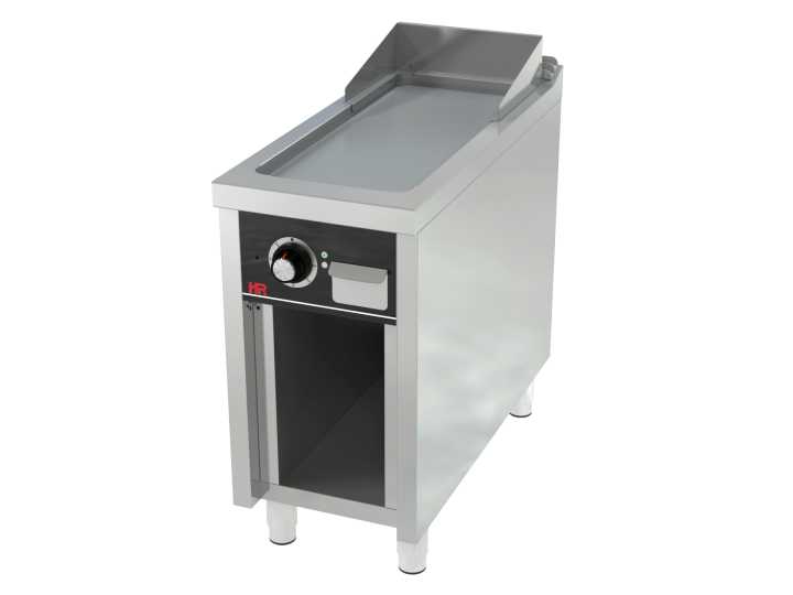 Fry-Top eléctrico aço rectificado, móvel FTE9004E