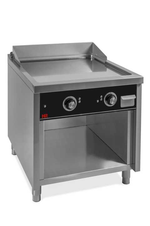 Fry-Top eléctrico aço rectificado, móvel FTE9008E