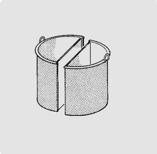 Cesto para cozedor de massas 100 L - 2 compartimentos