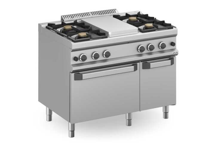 Fogão a gás 4 queimadores + Placa Central + forno a gás MFB711MFG4XL