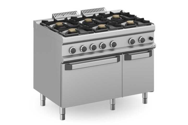 Fogão a gás 6 queimadores + forno a gás MFB711AFGXL