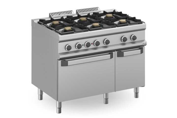 Fogão a gás 6 queimadores + forno eléctrico MFB711AFEXS