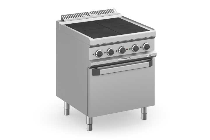 Fogão eléctrico 4 placas quadradas + forno Eléctrico MPQR77FE
