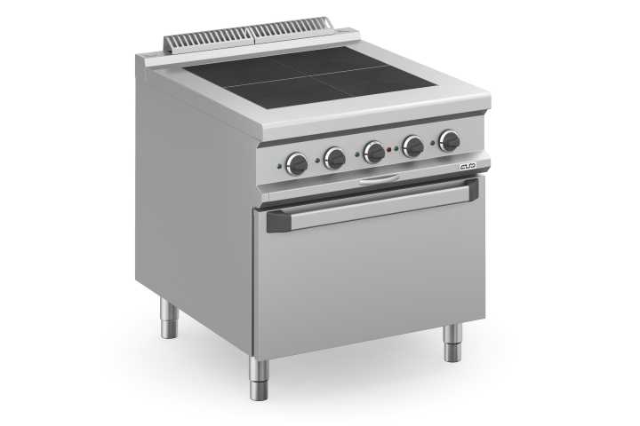 Fogão eléctrico 4 placas quadradas + forno Eléctrico MPQR98FE