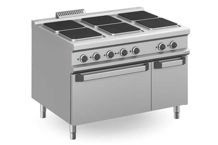 Fogão eléctrico 6 placas quadradas +forno eléctrico MPQ912FE