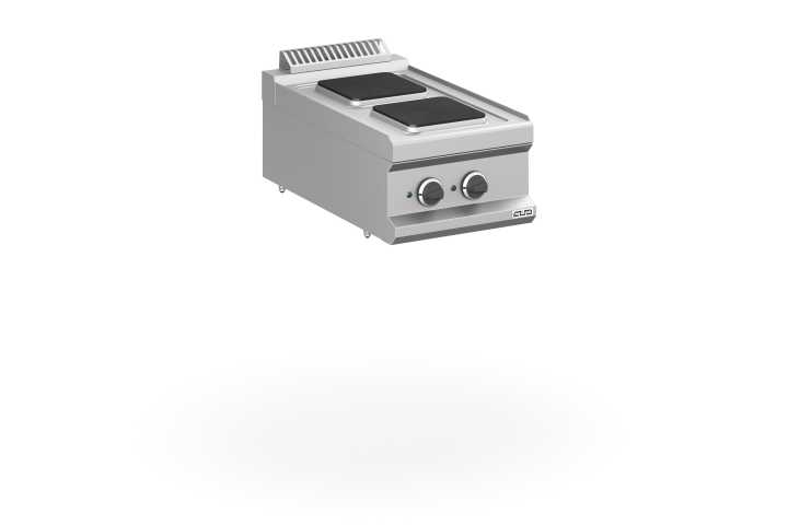 Fogão eléctrico de bancada 2 placas quadradas MPQ74T