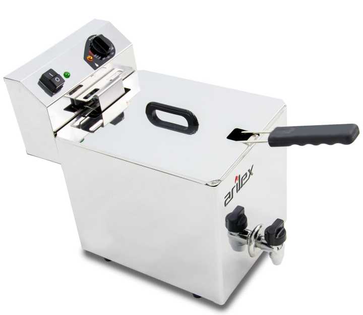 Fritadeira eléctrica com torneira 10L EVO10G