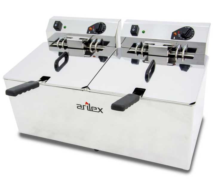 Fritadeira eléctrica sem torneira 2 cubas 12L EVO1212TR