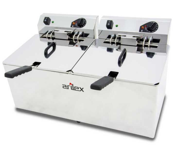 Fritadeira eléctrica sem torneira 2 cubas 12L EVO1212TR