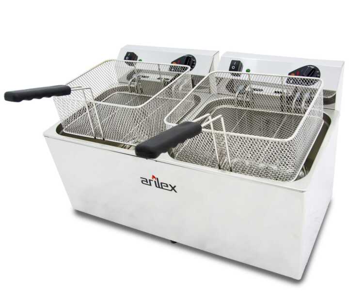 Fritadeira eléctrica sem torneira 2 cubas 12L EVO1212TR
