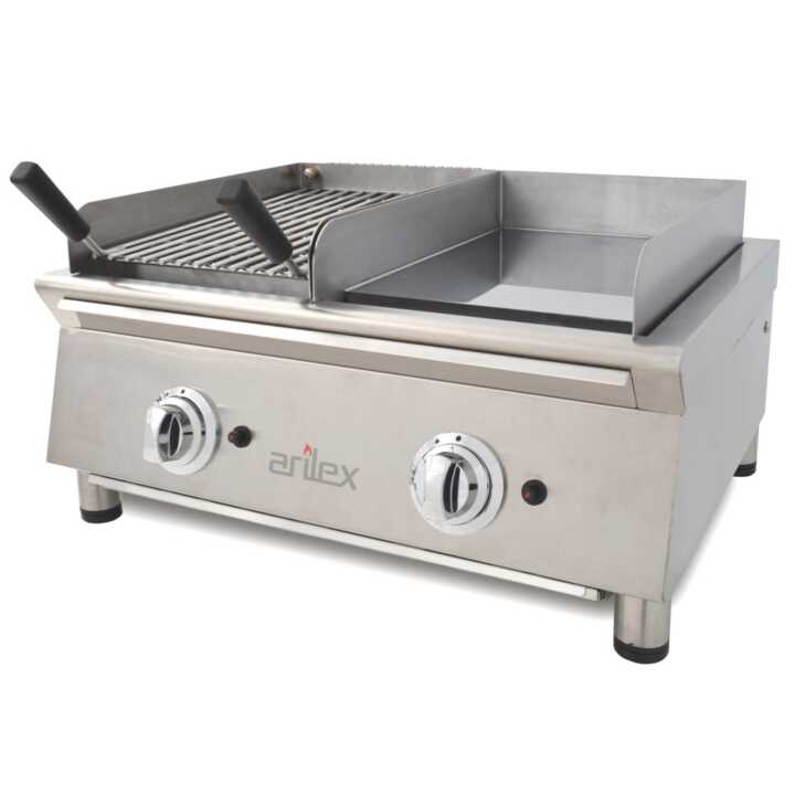 Fry-Top a gás 35 cm cromoduro + churrasqueira a gás 70FRYGCBN
