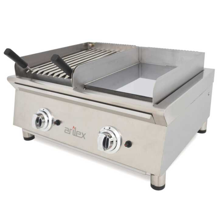 Fry-Top a gás 35 cm cromoduro + churrasqueira a gás 70FRYGCBN