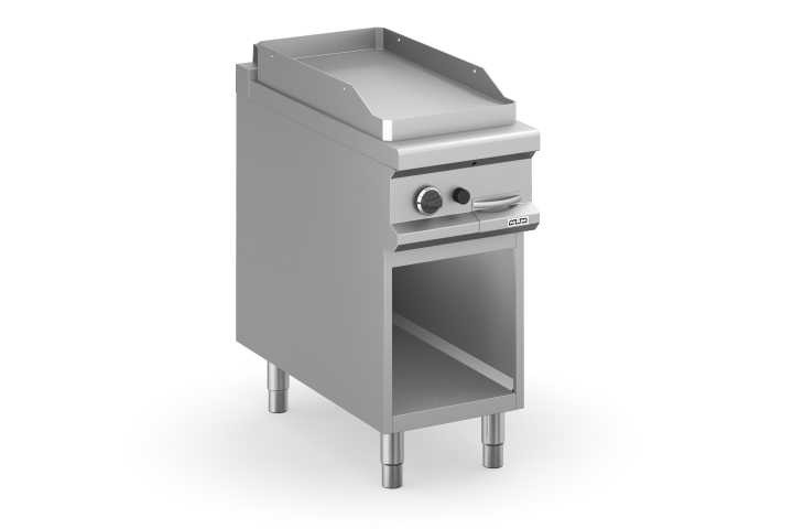Fry-Top a gás 40cm placa lisa aço rectificado, móvel  MFTG94AL
