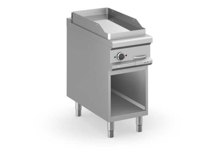 Fry-Top eléctrico 40cm placa lisa cromoduro, móvel MFTE94ALC