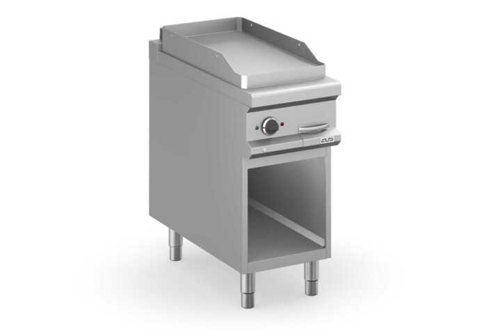 Fry-Top eléctrico 40 cm placa lisa - aço rectificado, móvel MFTE94AL