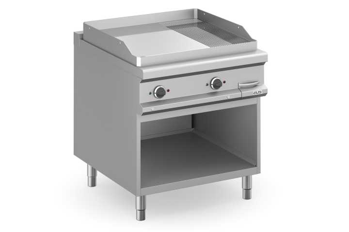 Fry-Top eléctrico 80 cm placa lisa - cromo duro, móvel  MFTE98ALRC