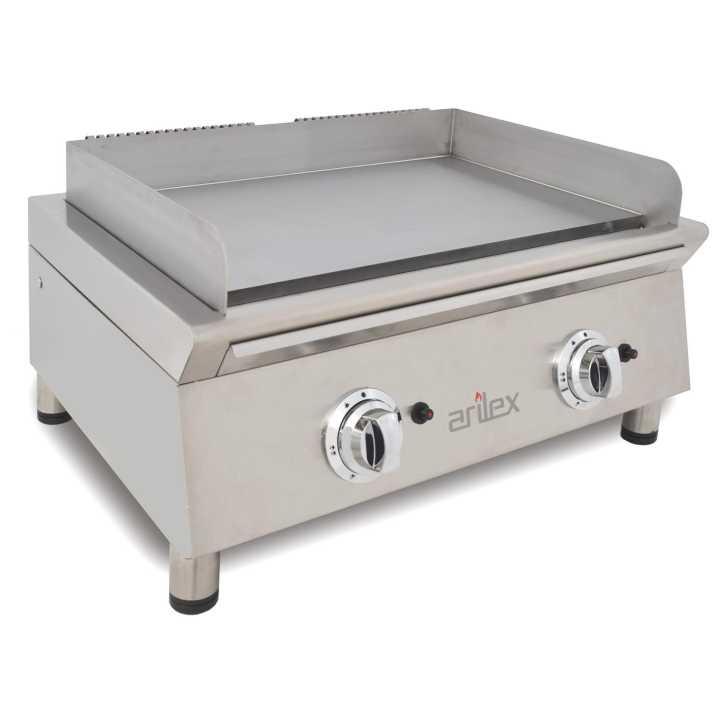 Fry-Topa gás 70 cm aço rectificado 70FRYGRN