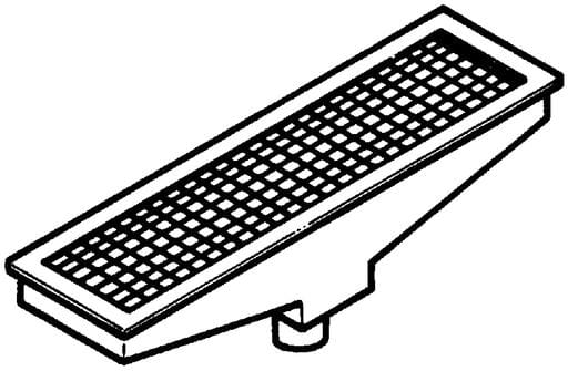 Lava mãos com sifão vertical em inox 80 cm