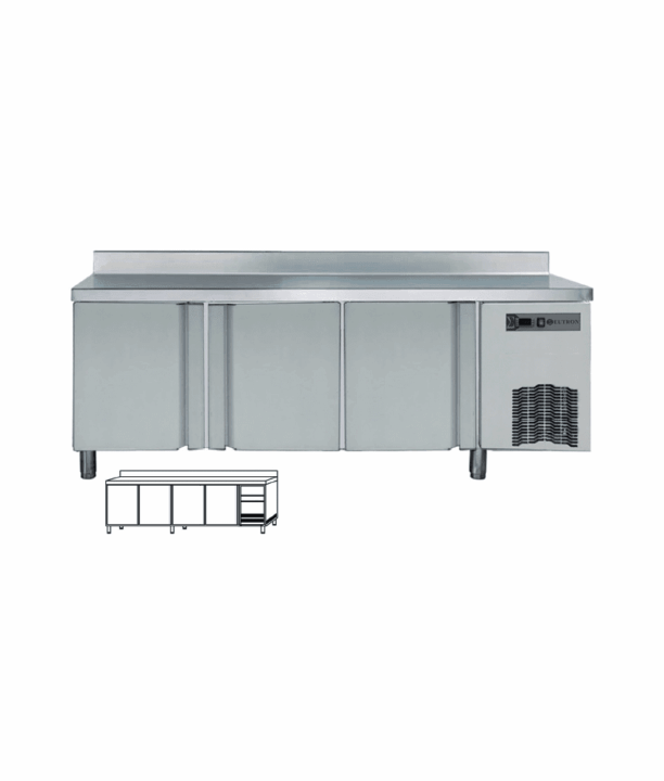 Bancada refrigerada ventilada L600, 4 portas AR-25