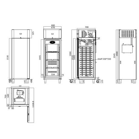 Armário Refrigerado Profissional 400 L SRK500