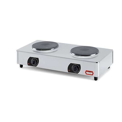 Fogão elétrico com 2 placas redondas (Ø220 mm), bancada
