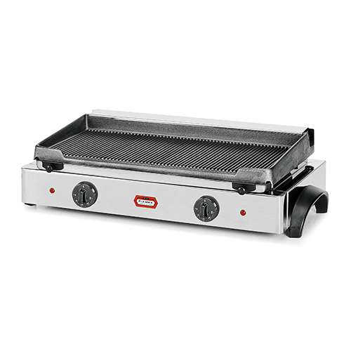 Grelhador duplo canelado, tipo "fry-top"