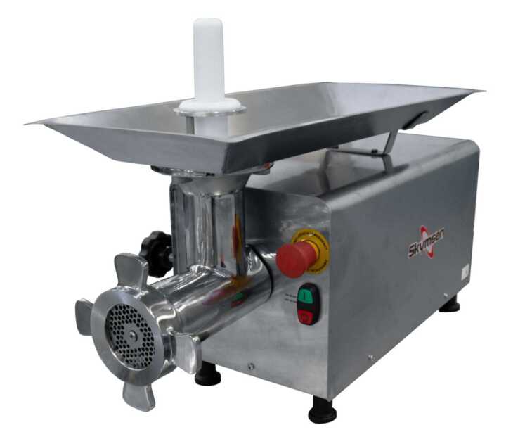 Picadora de carne boca 22 PS-22- Em aço inoxidável - Sistema Enterprise - Corte simples - Trifásica - Com disco de 5mm incluído