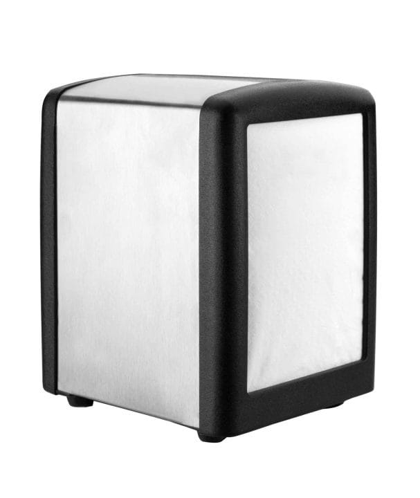 Suporte p / guardanapos de Bar Inox e Preto