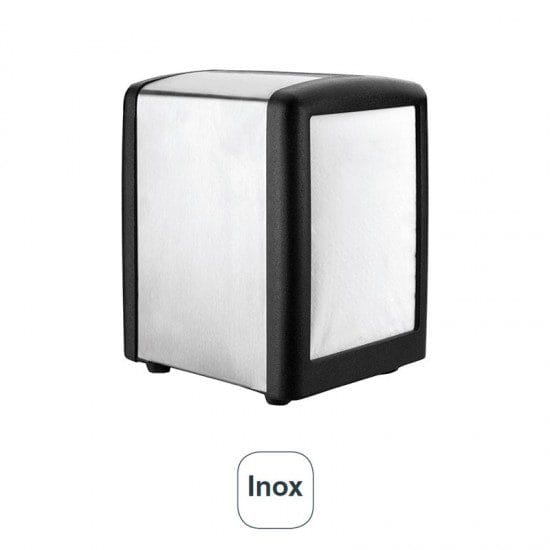 Suporte p / guardanapos de Bar Inox e Preto