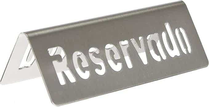 Indicador Reservado Mesa