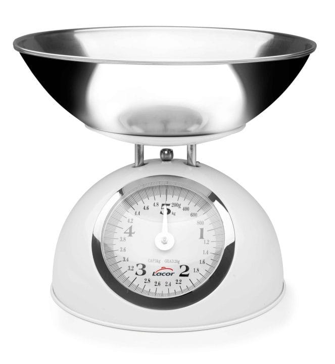 Balança 5 kg Retro White