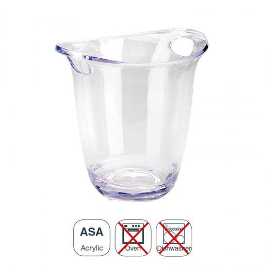 Cubo Enfriabotellas Acrílico Transparente Flor