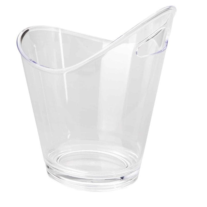 Cubo Enfriabotellas Acrílico Transparente com Alça Dupla
