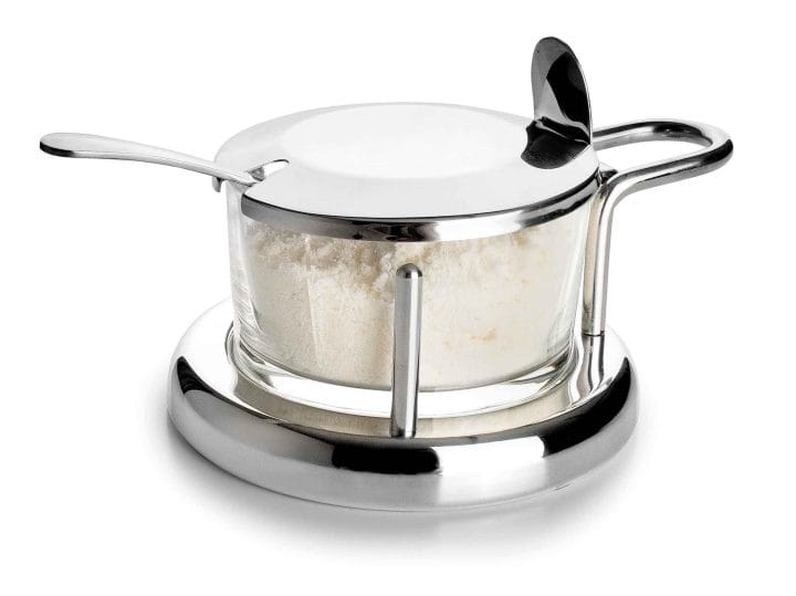 Recipiente para Queijo Parmesão com uma Colher Inox