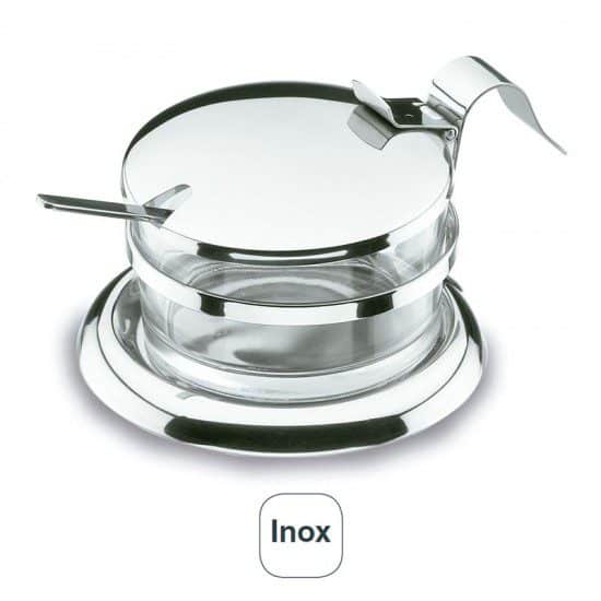 Recipiente para Queijo Parmesão com uma Colher Inox