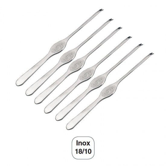 6 Espetos para Marisco Inox