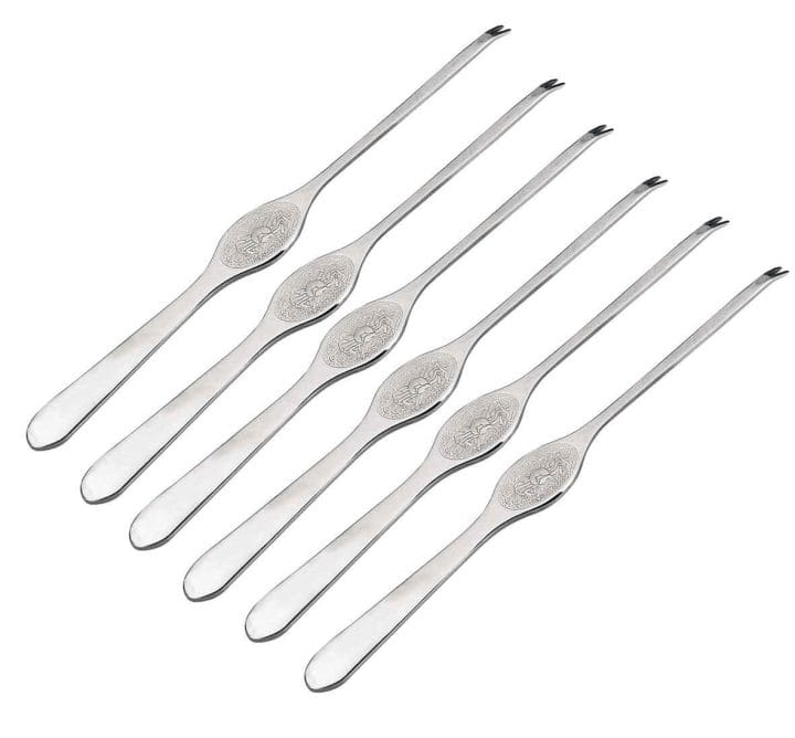 6 Espetos para Marisco Inox